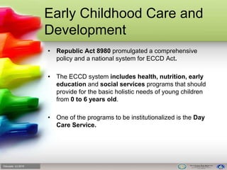 Eccd The philippine educational system | PPTX