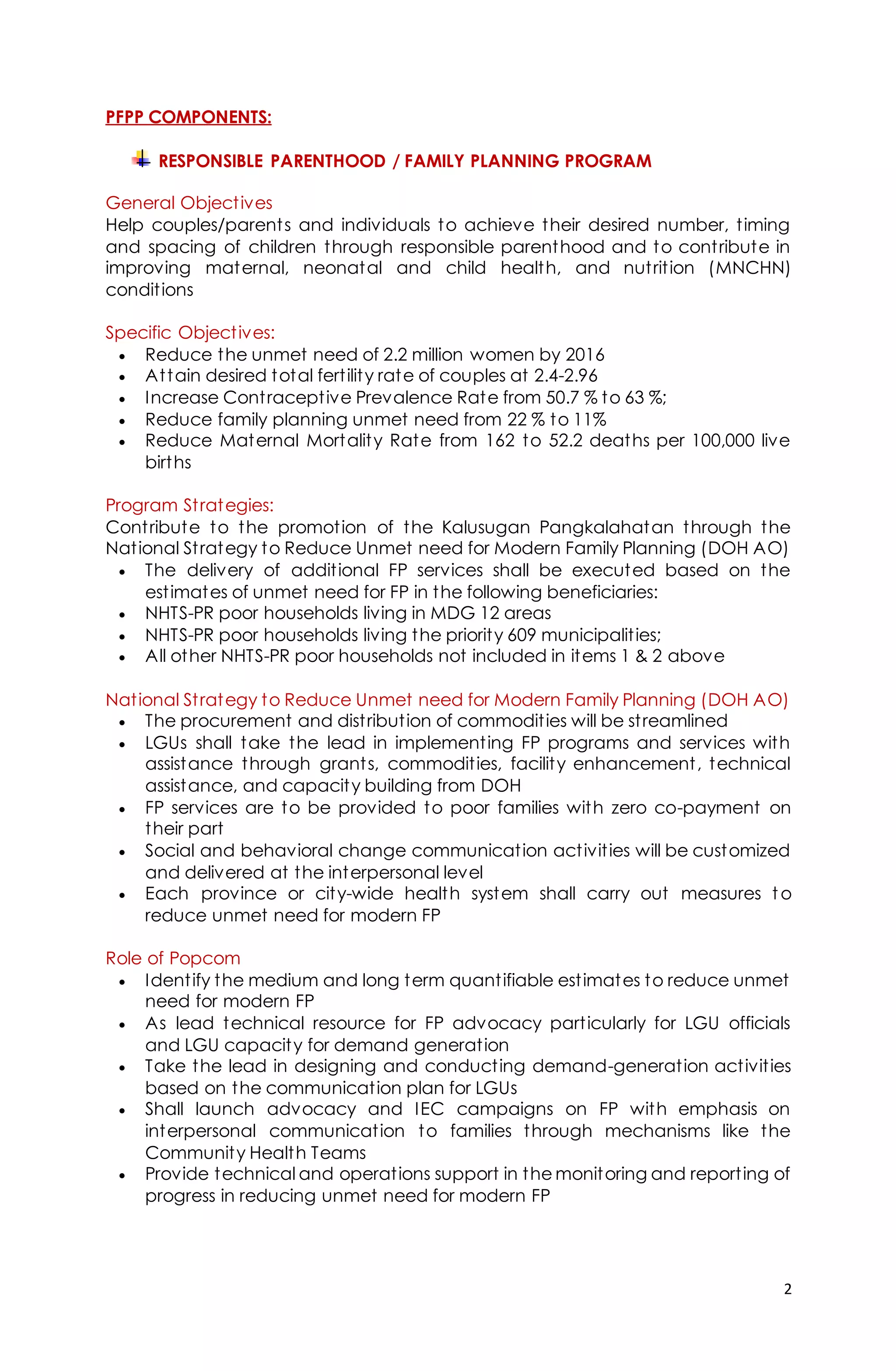 The Philippine Family Planning Program (DOCX) | DOCX