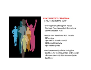 Health Promotion and Disease Prevention under the Aquino Health Agenda ...