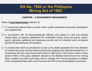 Mining Rights Act RA 7942:vThe Philippine Mining Act of 1995 | PPTX