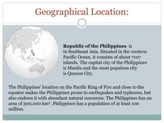Philippines Introduction Location The Philippines | PPTX
