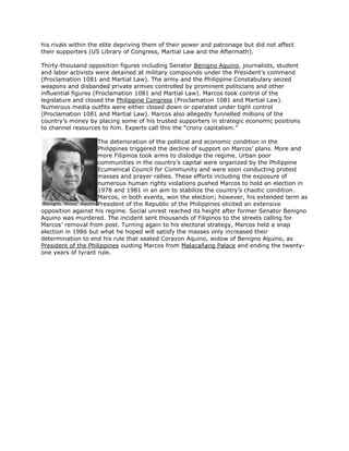 The philippines during martial law