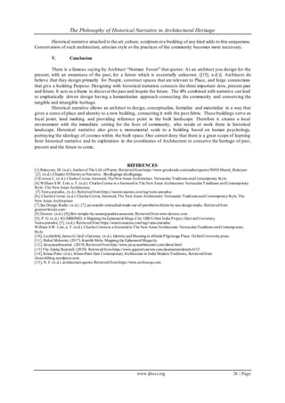 The philosophy of historical narrative in architectural heritage | DOCX