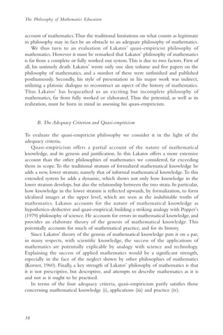 The Philosophy of mathematics education 2 | PDF