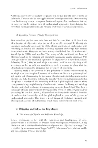 The Philosophy of mathematics education 2 | PDF