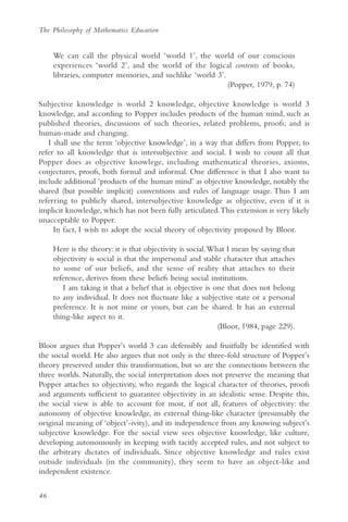 The Philosophy of mathematics education 2 | PDF