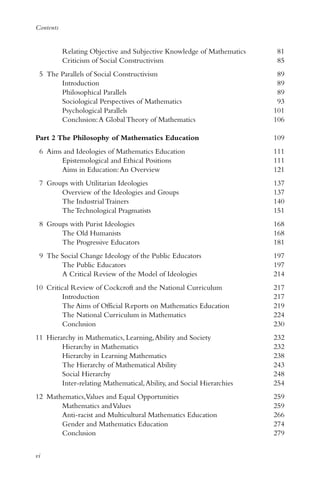 The Philosophy of mathematics education 2 | PDF