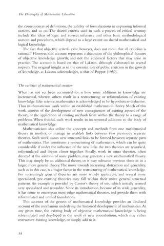 The Philosophy of mathematics education 2 | PDF