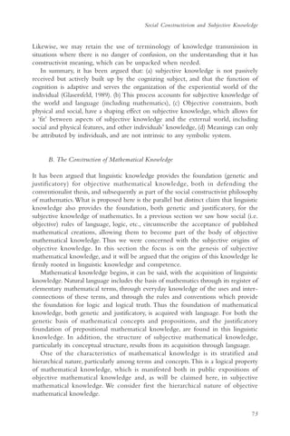 The Philosophy of mathematics education 2 | PDF