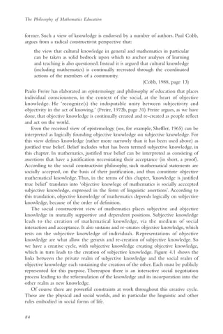 The Philosophy of mathematics education 2 | PDF