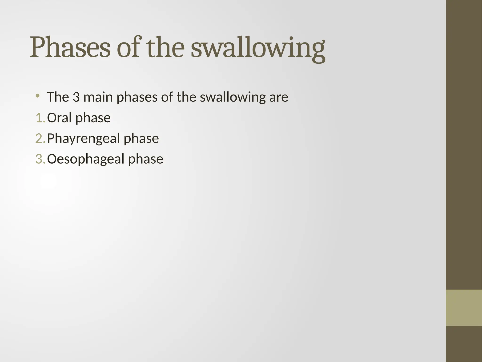 Oral Physiology - THE PHISIOLOGY OF SWALLOWING | PPT