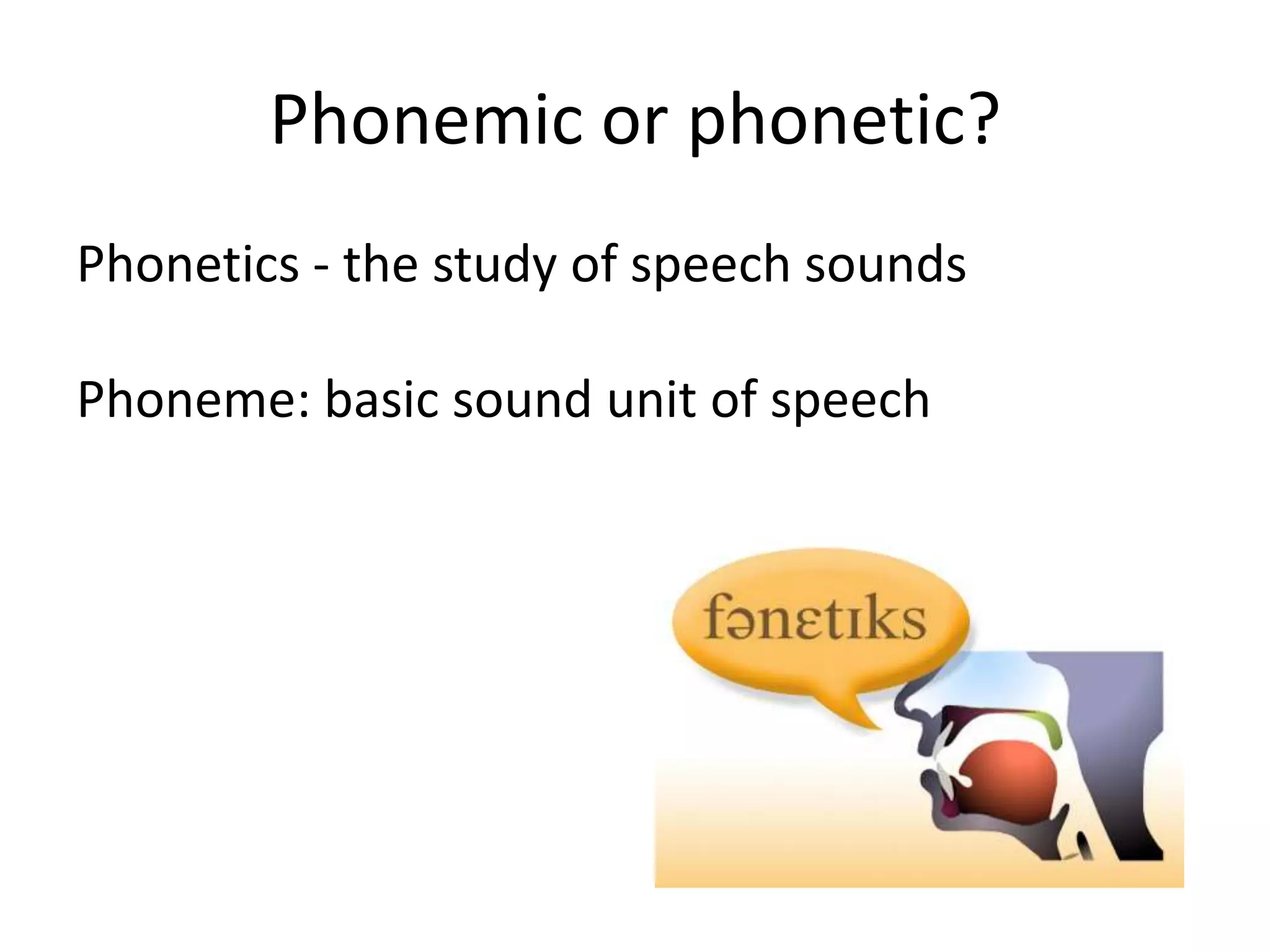 The Phonemic Chart | PPTX