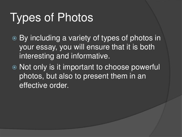 The photographic essay