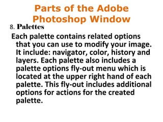 The Adobe Photoshop Window | PPT