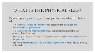 Physical Self Perceptions Understanding the Physical Self: Body, Beauty, and Identity | PDF