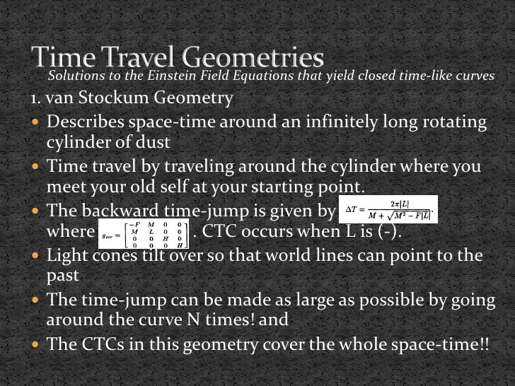 The Physics Of Time Travel