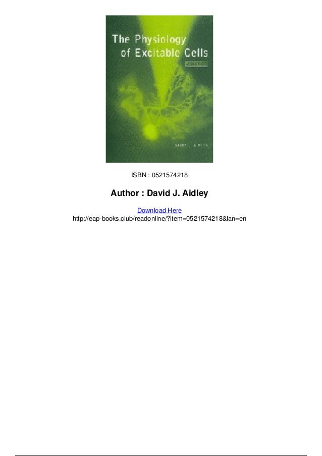 The Physiology Of Excitable Cells Pdf