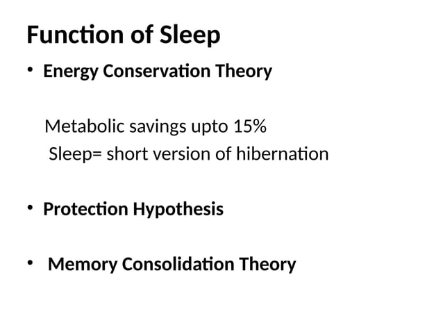 The Physiology Of Sleep : AN INTRODUCTION | PPT