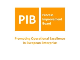 Promoting Operational Excellence 
    In European Enterprise
 