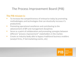 The PIB overview