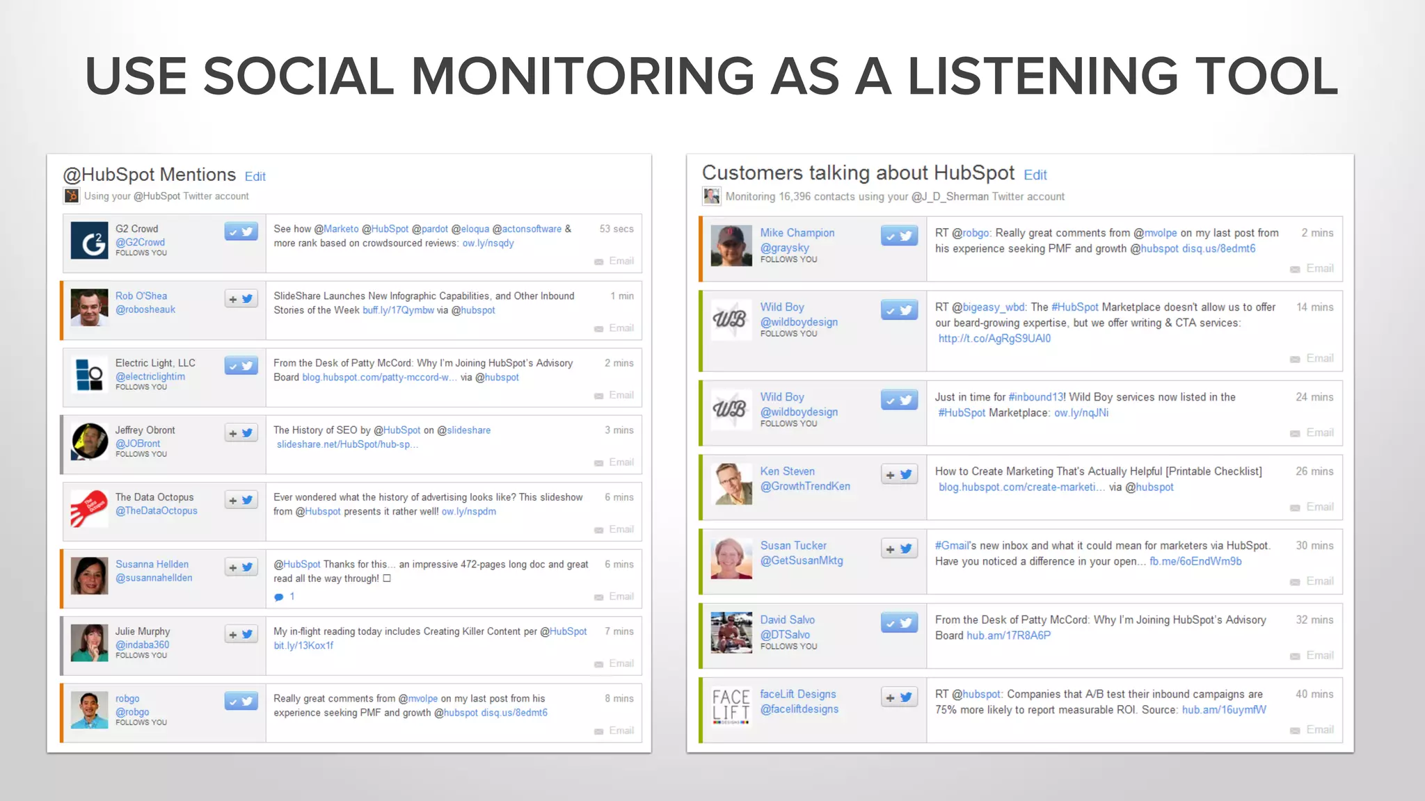 USE SOCIAL MONITORING AS A LISTENING TOOL
 