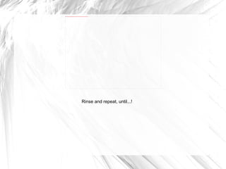 Rinse and repeat, until...! 
