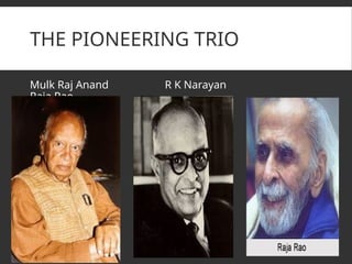 Anan Raj THE PIONEERING TRIO: MULK RAJ ANAND, R K NARAYAN AND RAJA RAO | PPTX