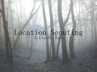 Wanders through the trees, intercut with memories of a happier past 