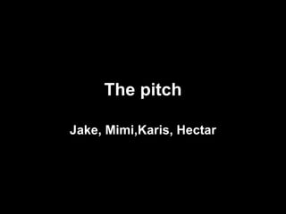 The pitch Jake, Mimi,Karis, Hectar 