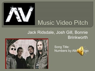 Jack Ridsdale, Josh Gill, Bonnie
Brinkworth
Song Title:
Numbers by AlterVertigo
 