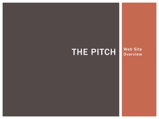 Web Si te 
Overview THE PITCH 
 