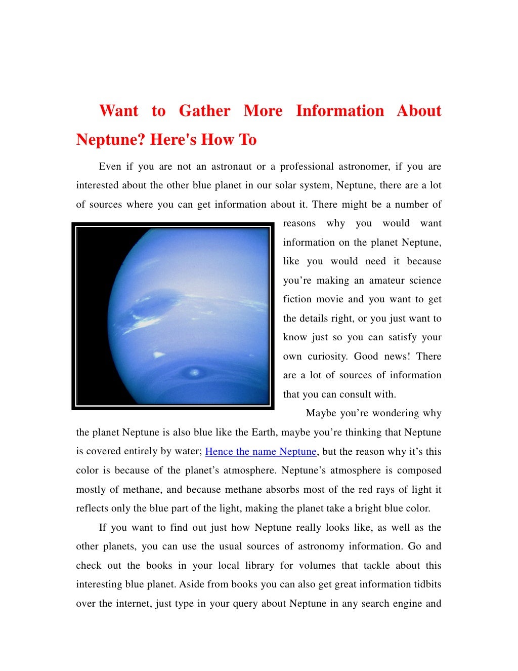 neptune planet research paper
