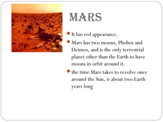 The planets in the solar system | PPT