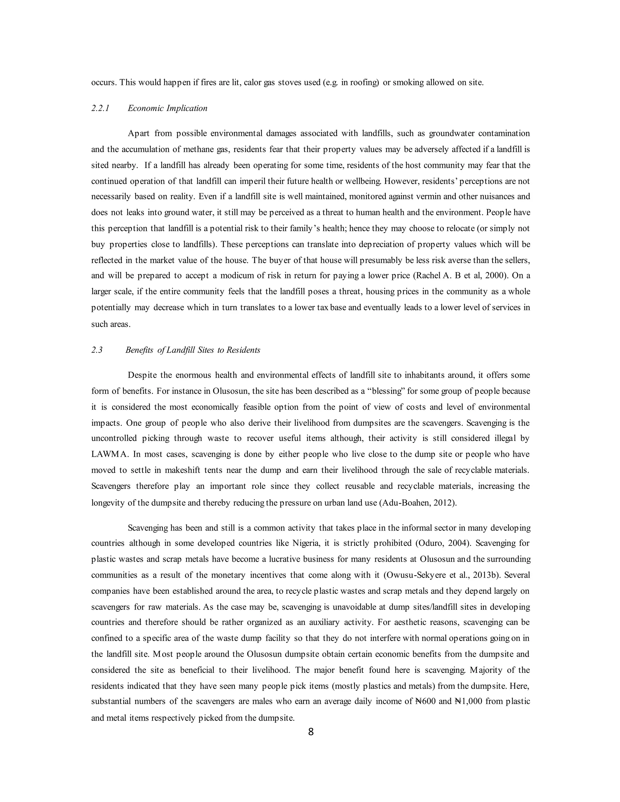 The Environmental and SocioEconomic Implication of Residential