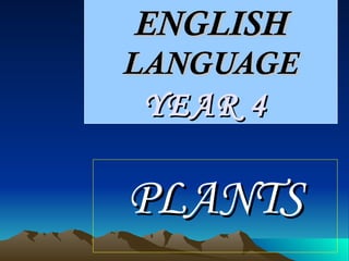 ENGLISH  LANGUAGE YEAR 4  PLANTS 