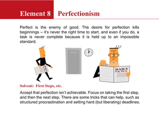 Perfect is the enemy of good. The desire for perfection kills
beginnings – it’s never the right time to start, and even if...
