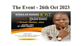 The Event - 26th Oct 2023
 