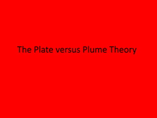 The Plate versus Plume Theory
 