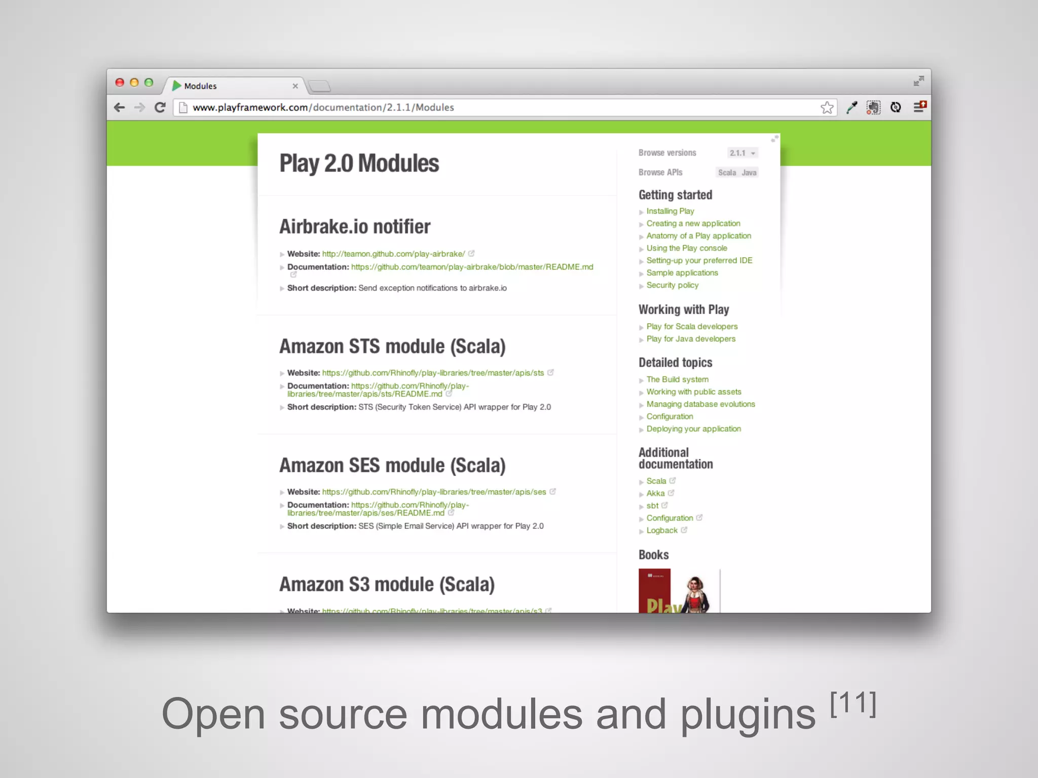 Open source modules and plugins [11]
 