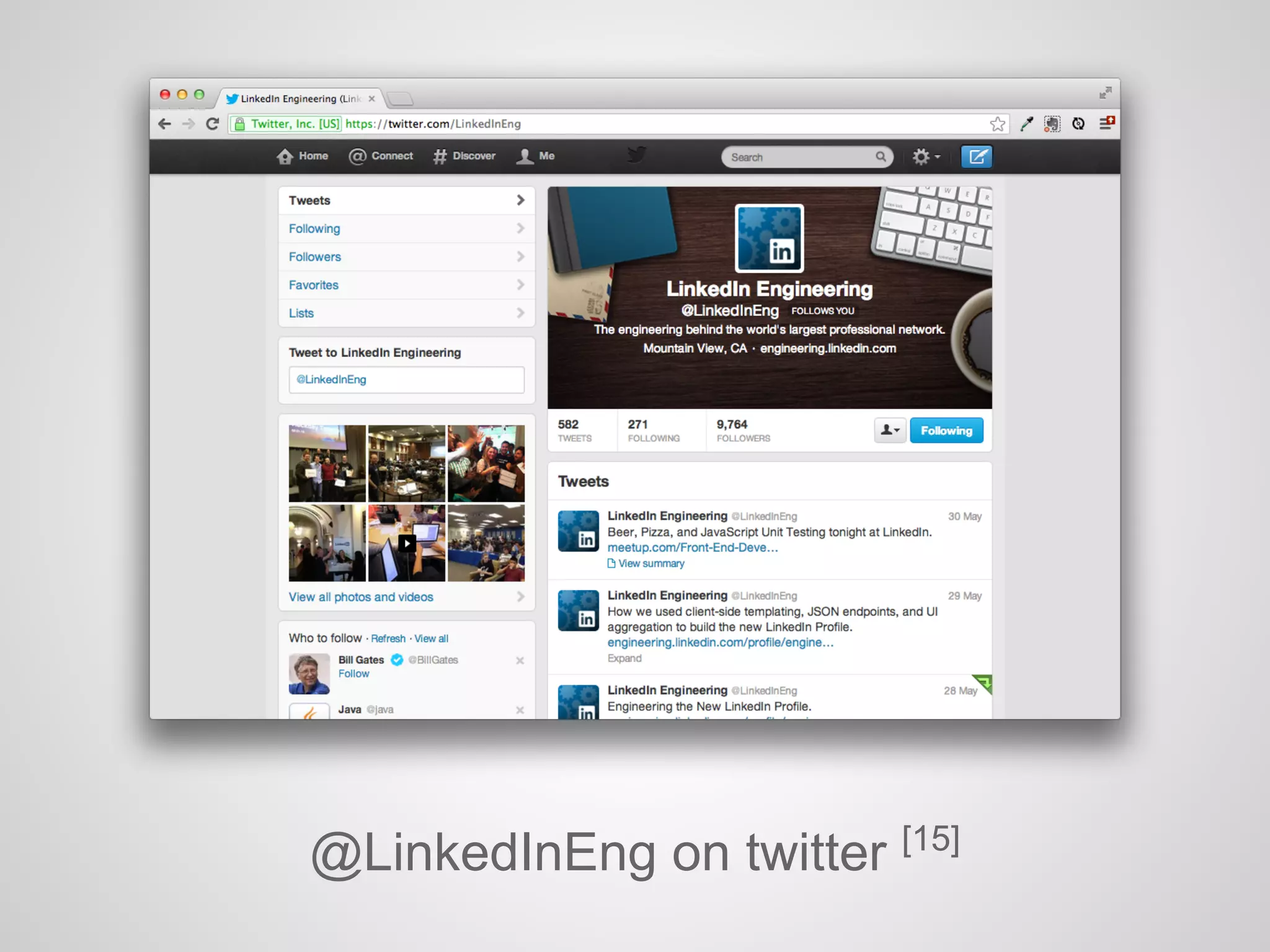 @LinkedInEng on twitter [15]
 