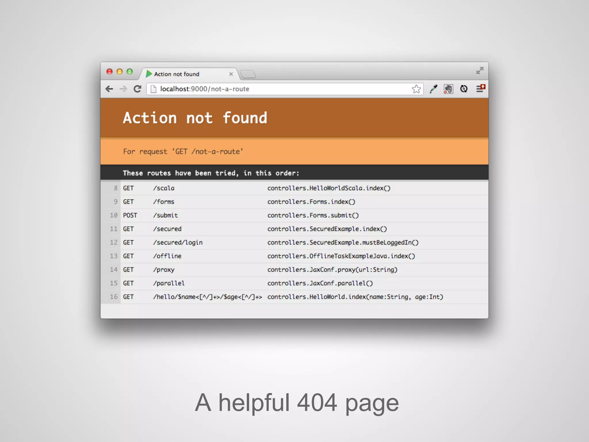 A helpful 404 page
 