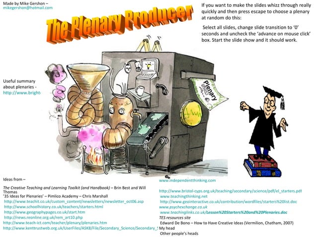 The Plenary Producer | PPT