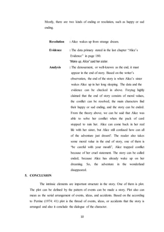 the plot analysis in children's book 