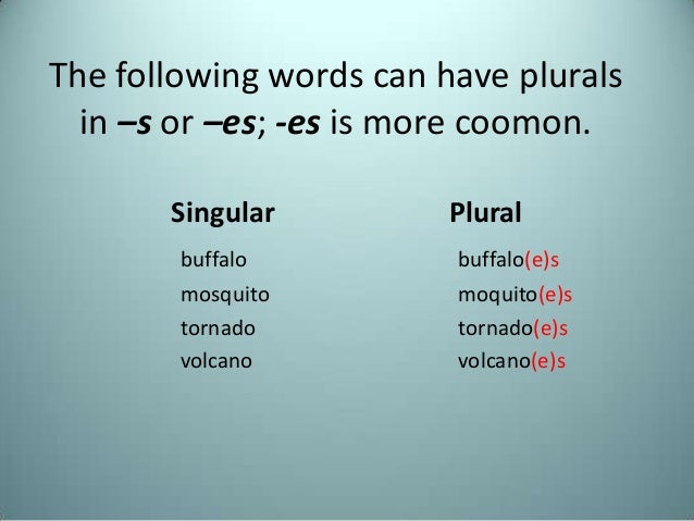 the plural tornado plural form