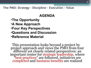 The pmo strategy discipline execution value | PPT