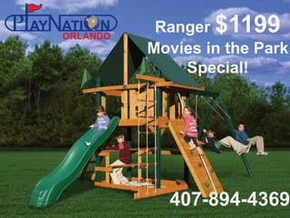 Ranger $1199
Movies in the Park
Special!

407-894-4369

 