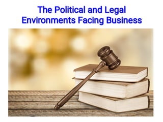 The Political and Legal
Environments Facing Business
The Political and Legal
Environments Facing Business
The Political and Legal
Environments Facing Business
 