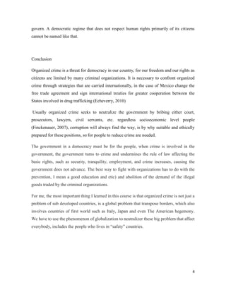 organized crime essay