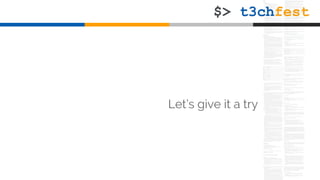 Let’s give it a try
 