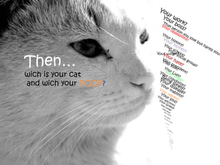 And then…
                      Your weight?

Then…
wich is your cat
and wich your POOP?
 